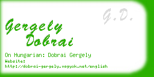 gergely dobrai business card